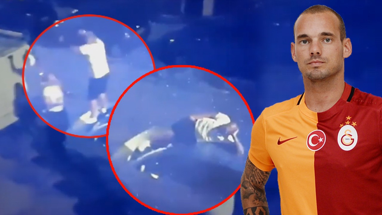 Ünlü futbolcu Wesley Sneijder�in bu hali görenleri şaşırttı
