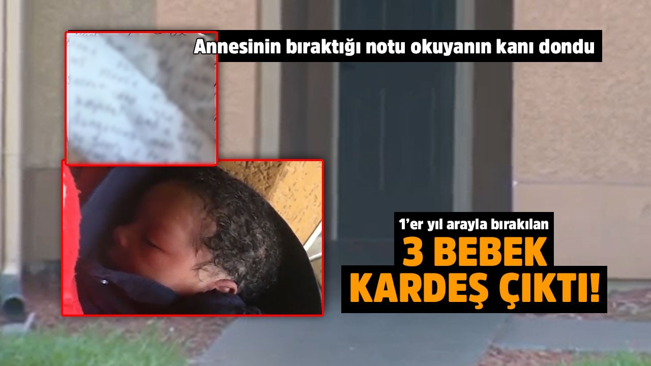 Bir sitenin kapısına 1�er yıl arayla bırakılan 3 bebek