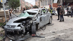 Bursa'da kontrolden çıkan otomobil kazaya karıştı: 1'i ağır 4 yaralı