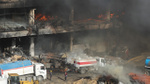 Filistin alevlere teslim oldu! El Halil kentinde bulunan bir fabrikada büyük bir yangın çıktı
