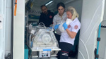Ambulans uçak kalp sorunu olan bebek için havalandı