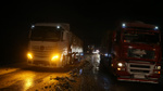 Tokat'ta buzlanma: Çok sayıda araç yolda mahsur kaldı