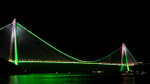 İstanbul'da köprüler yeşil ve beyaza büründü