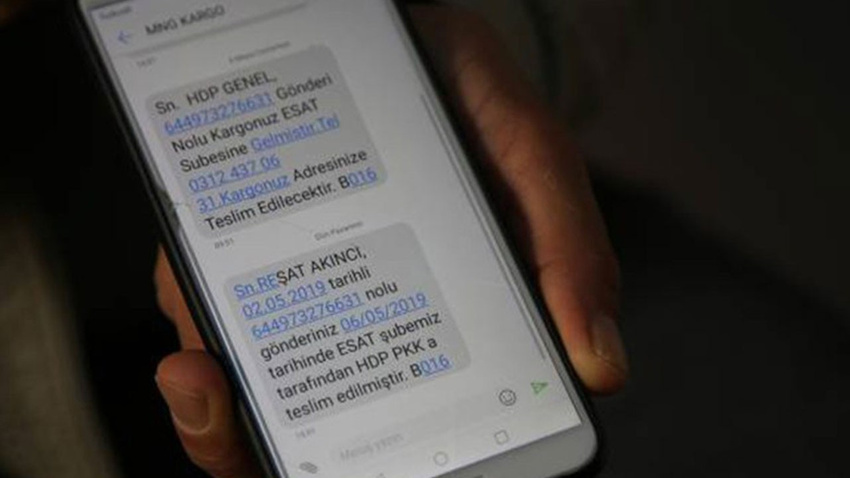 Kargodan mesaj: Gönderiniz HDP PKK'ya teslim edildi