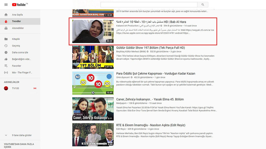 Youtube'da Arap trendi