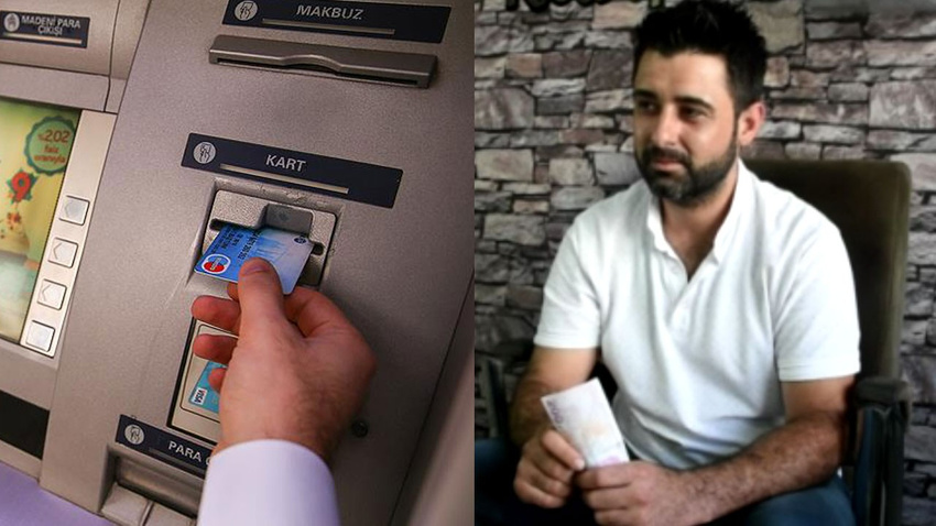 Balıkesir'de ATM'de unutuldu