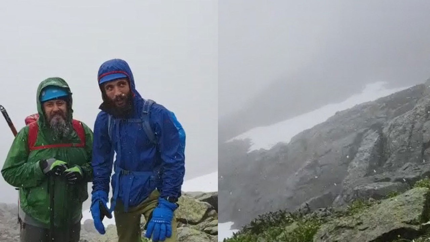 Rize'de Haziran’ın son gününde kar sürprizi