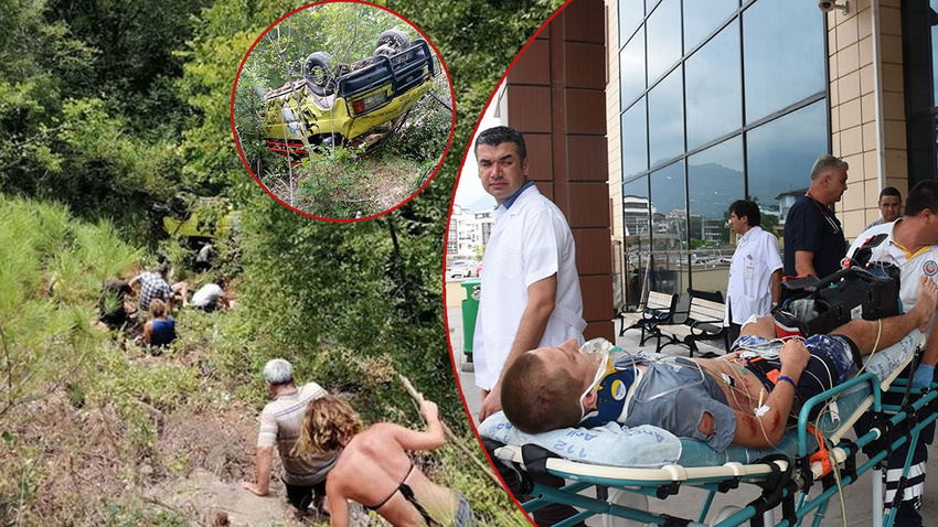 Tur minibüsü şarampole yuvarlandı: 1 ölü, 4’ü ağır 11 yaralı