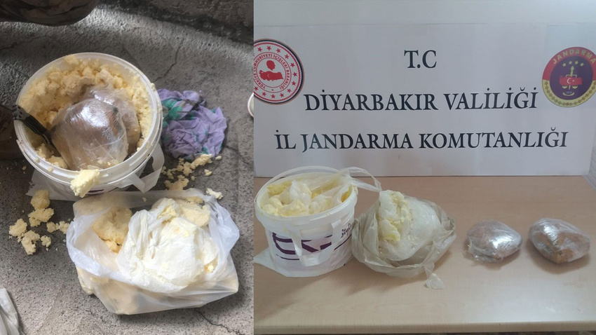 Tereyağının içine gizlemiş!