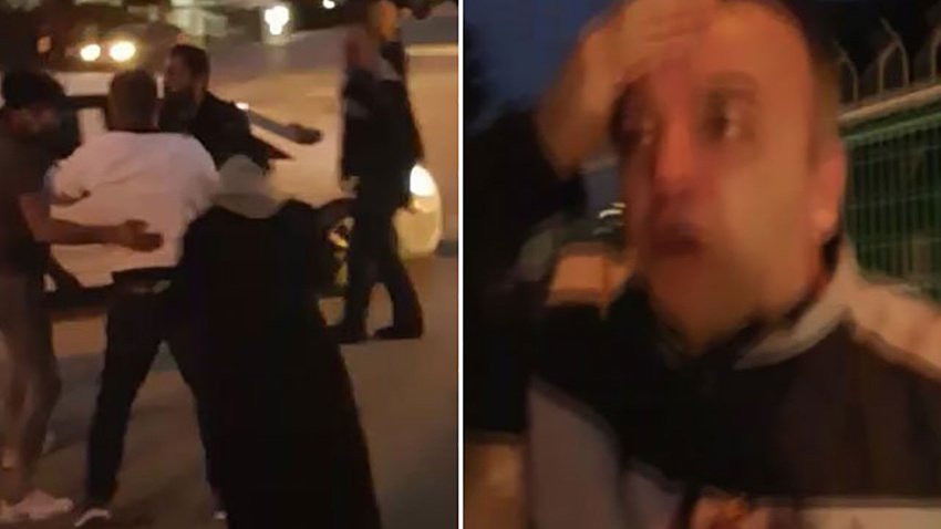 Kaza sonrası kemerli ve sopalı kavga
