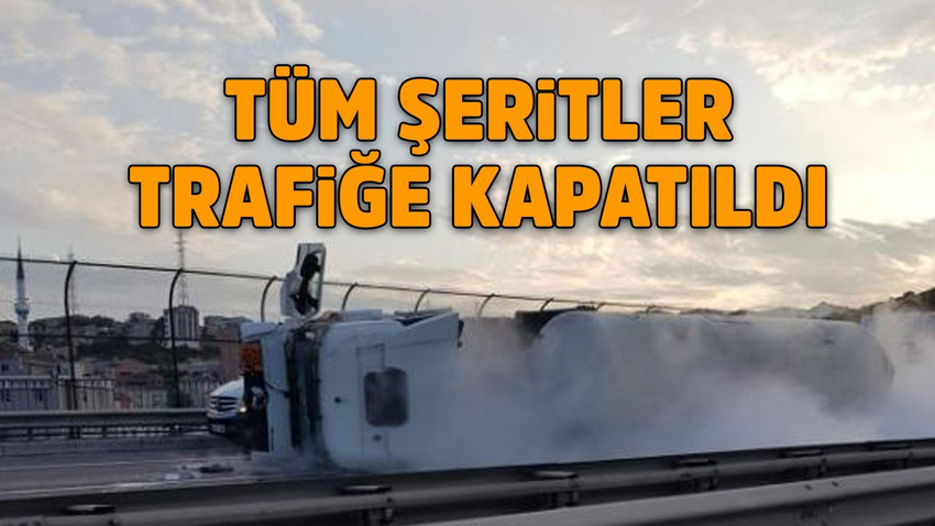 TEM'de tanker devrildi