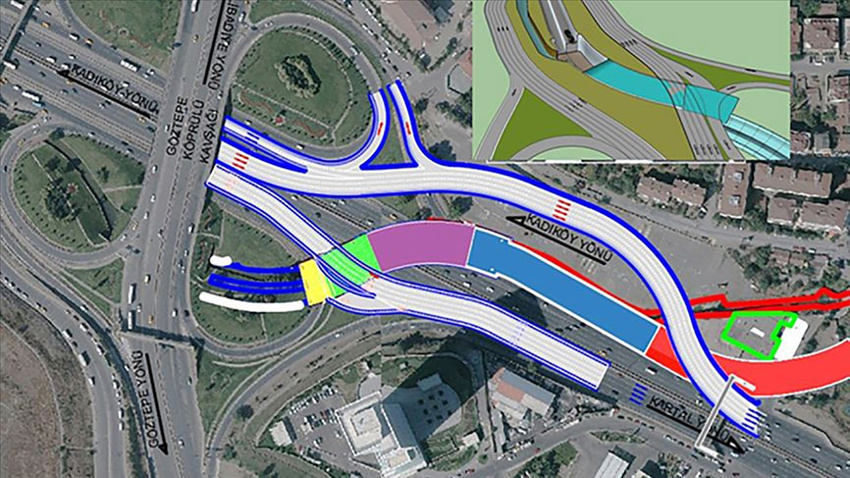 D-100 Göztepe'de trafiğe 'Kurbağalıdere' düzenlemesi!