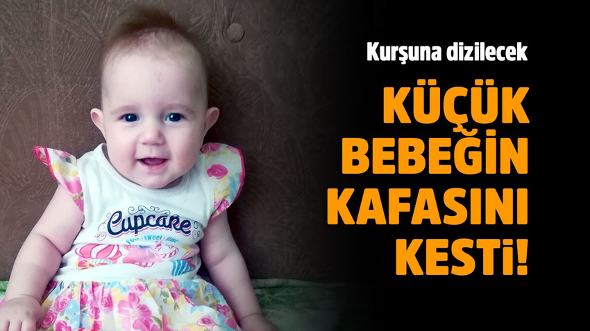 Küçük kızın kafasını kesti