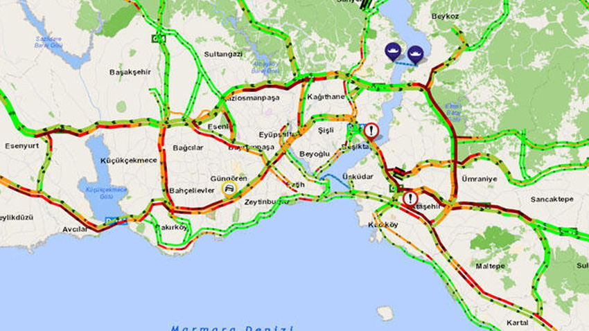 İstanbul'da trafik kilit! Yoğunluk yüzde 70’e ulaştı…