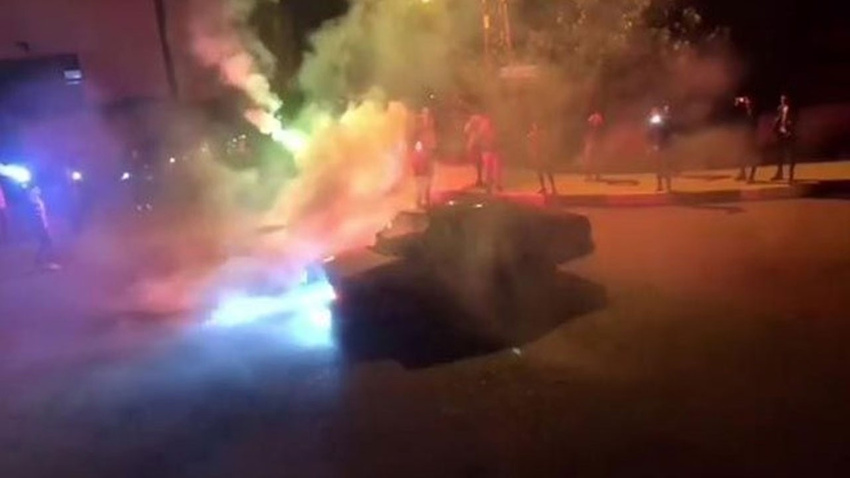 Drift yapan şoföre 10 bin lira ceza