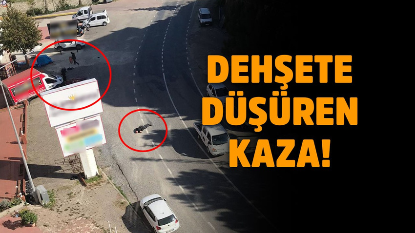 Kaldırımdaki yayalara çarptı
