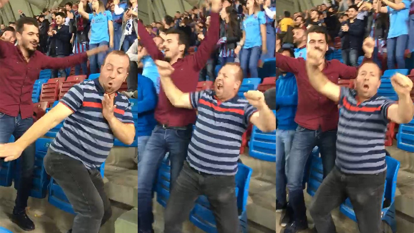 Gol sevinciyle sosyal medyayı salladı