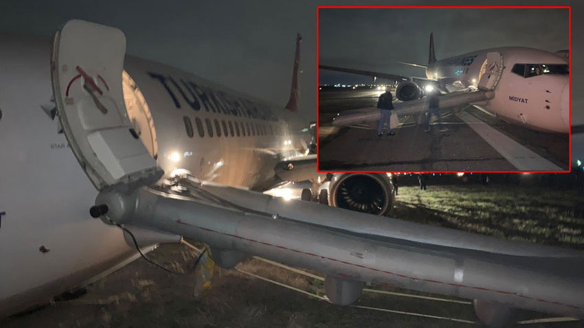 THY uçağı Odessa'da pistten çıktı