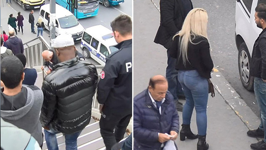 Metrobüste taciz arbedesi
