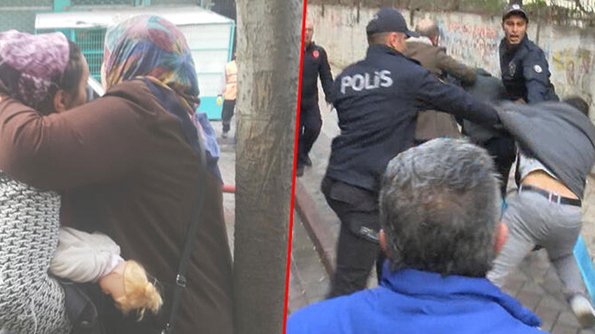 Sultangazi'de hareketli anlar! Polis, ellerinden güçlükle kurtardı!