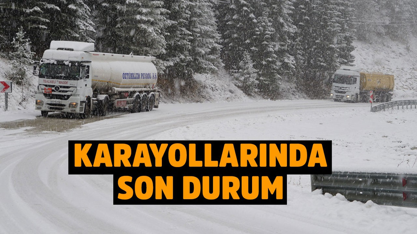 Kar bastırdı, sürücüler zor anlar yaşadı