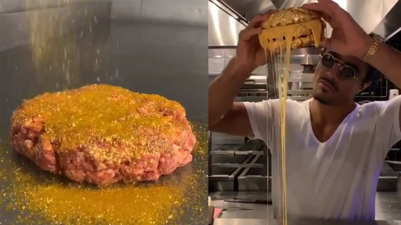 Nusret zengin müşterileri için 'Altın hamburger' yaptı! Fiyatı 300 dolar