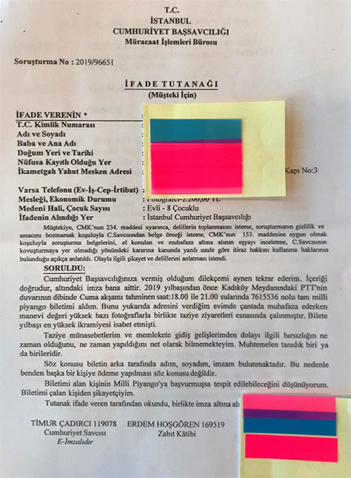 CHP milletvekili Mahmut Tanal, talihli olduğunu iddia eden kişinin dilekçesini Twitter'da paylaştı.