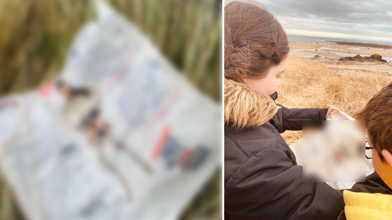 Karla, çocukları kağıdı açarken fotoğraflarını çekiyordu...