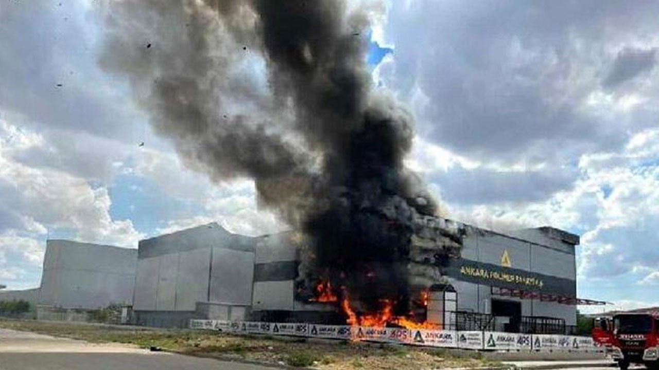 Ankara'da fabrika yangını!