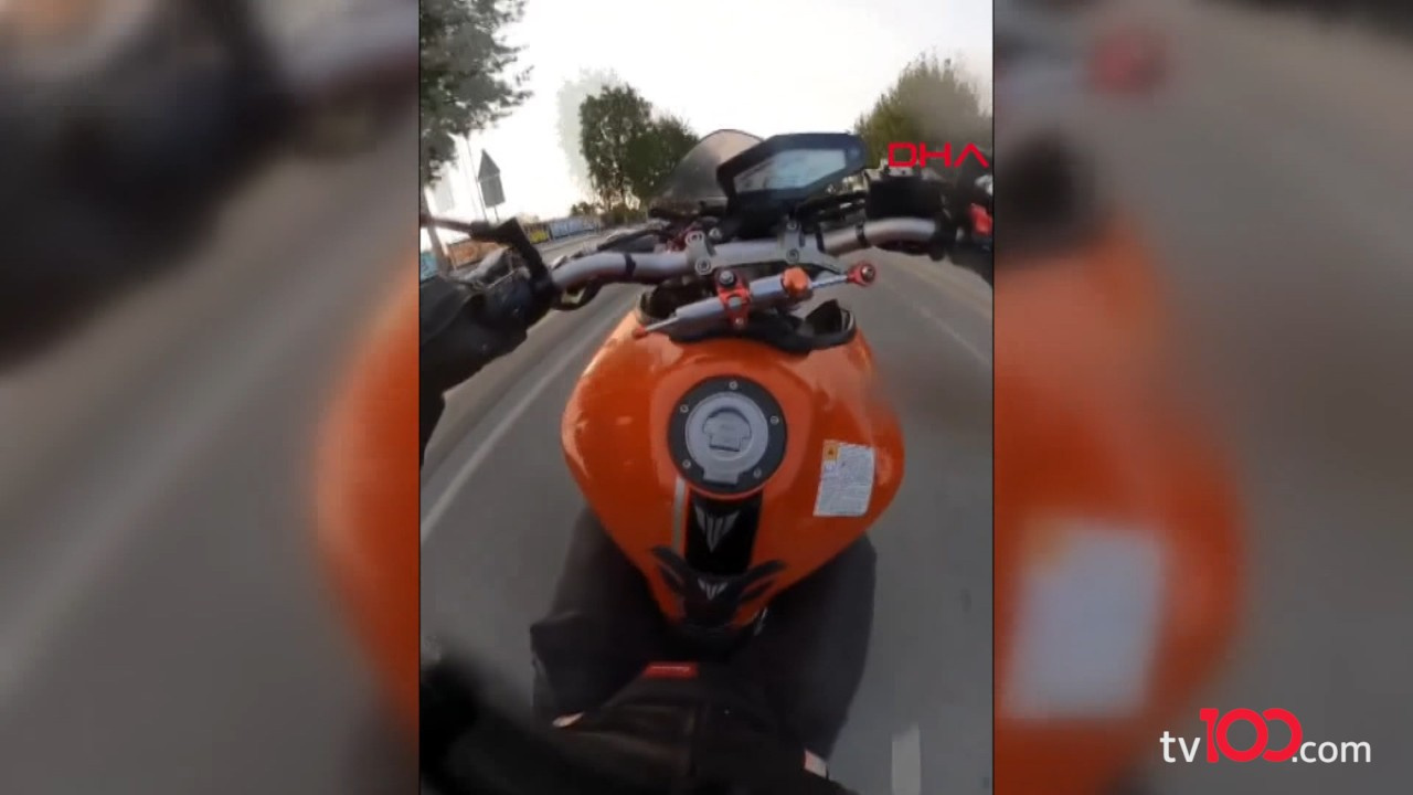Maltepe'de motosikletli maganda kamerada