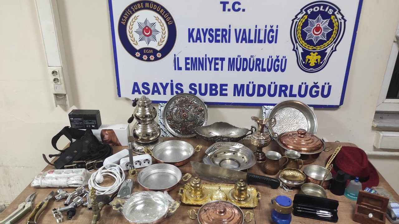 Kayseri'de hırsızlık operasyonu