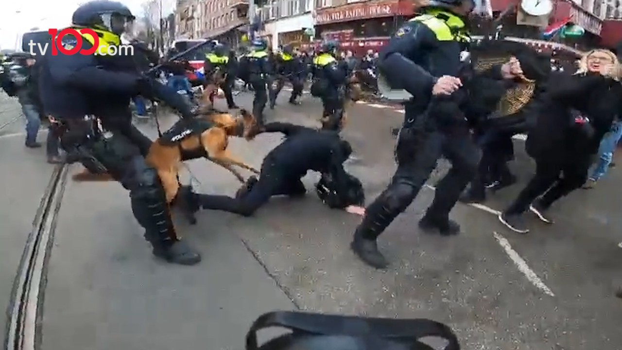 Polis, protestoculara köpeklerle saldırdı